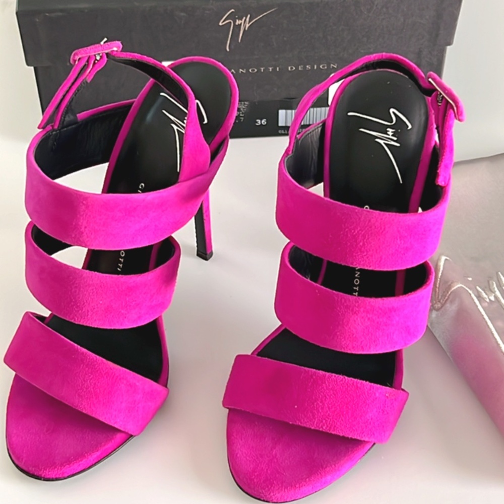 purple giuseppe zanotti sandals